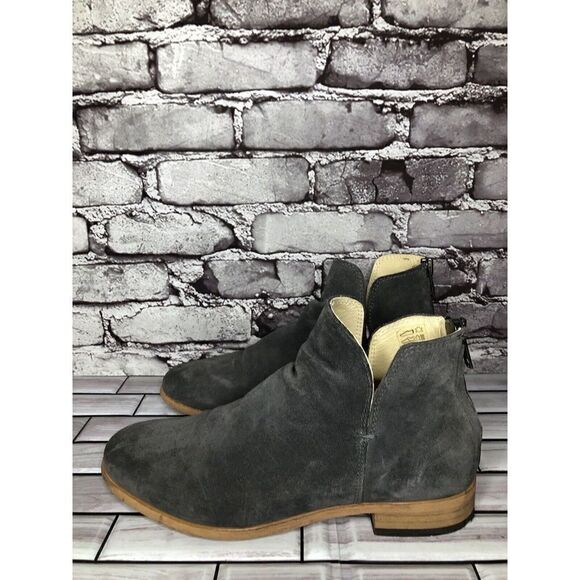 Shoe The Bear Dark Grey Suede Casual Back Zip Heel Boots Women Sz 41EU/10.5M US - Picture 11 of 16